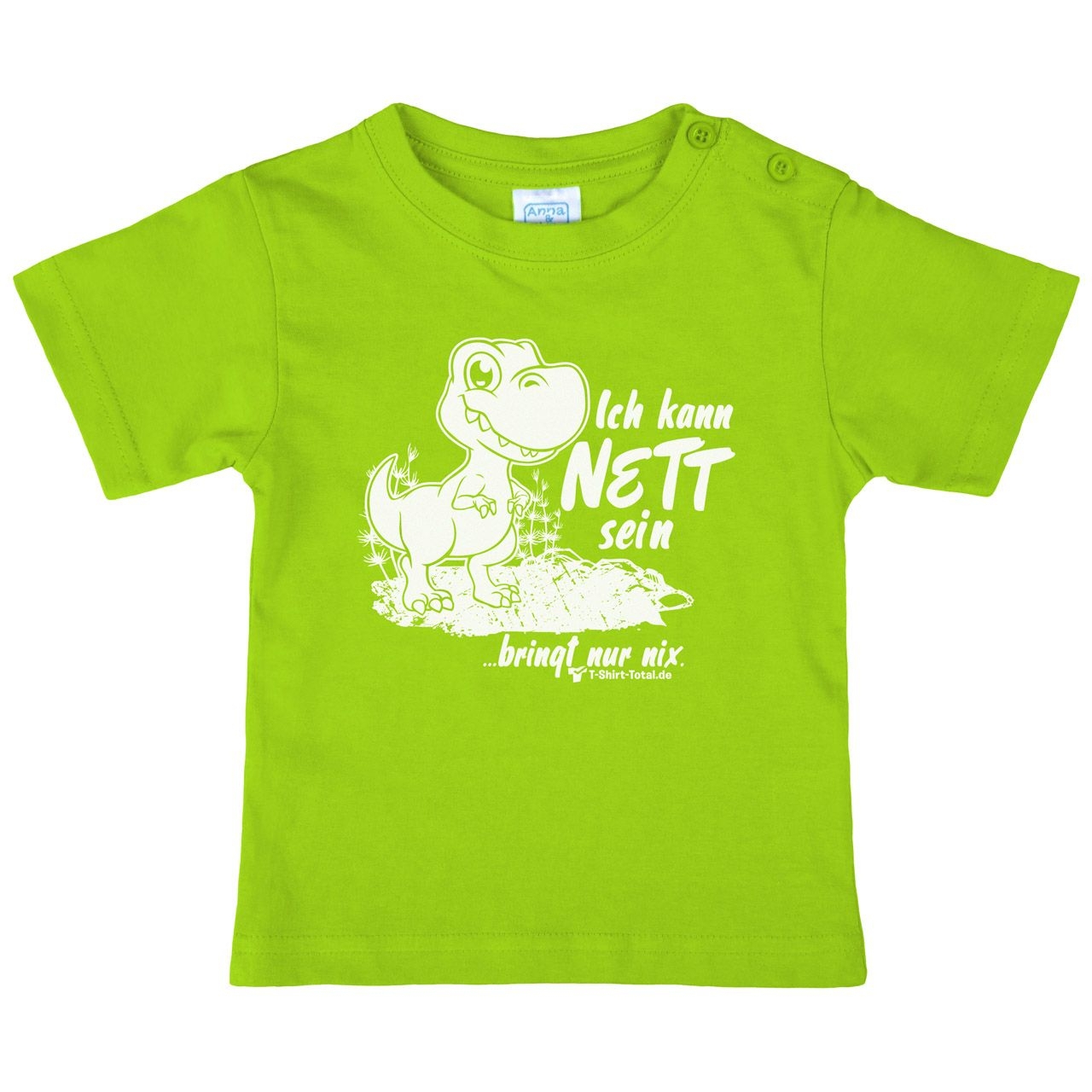 Kann nett sein Kinder T-Shirt hellgrün 98