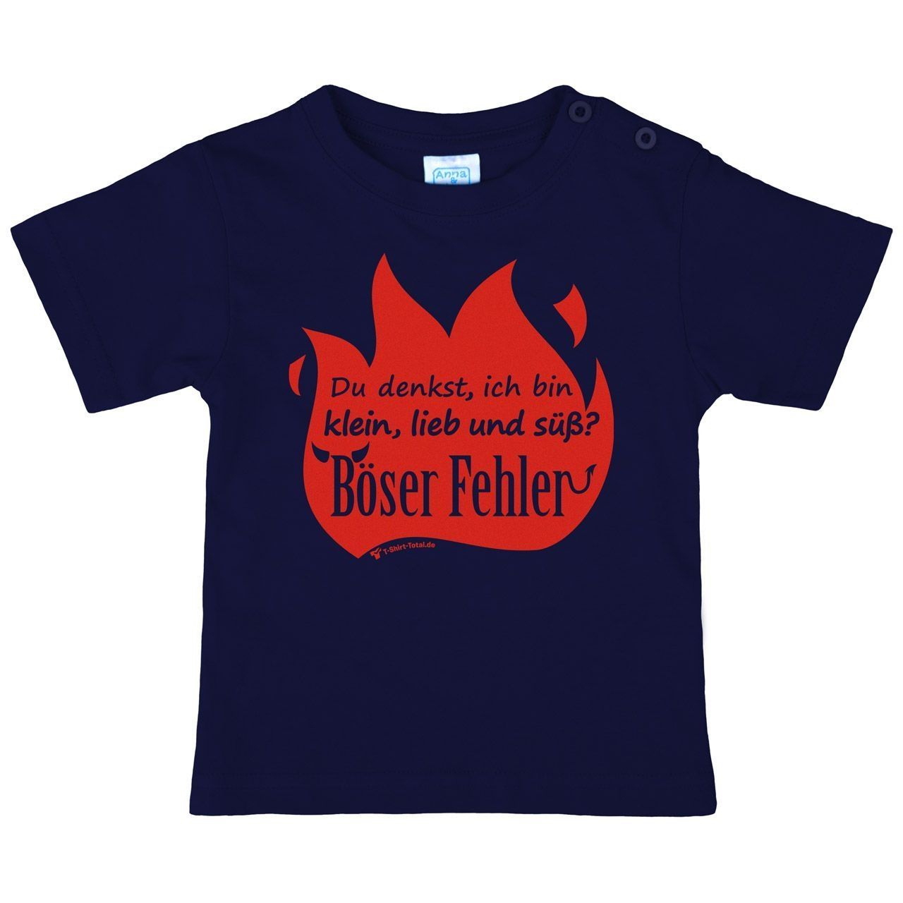 Böser Fehler Kinder T-Shirt navy 80 / 86