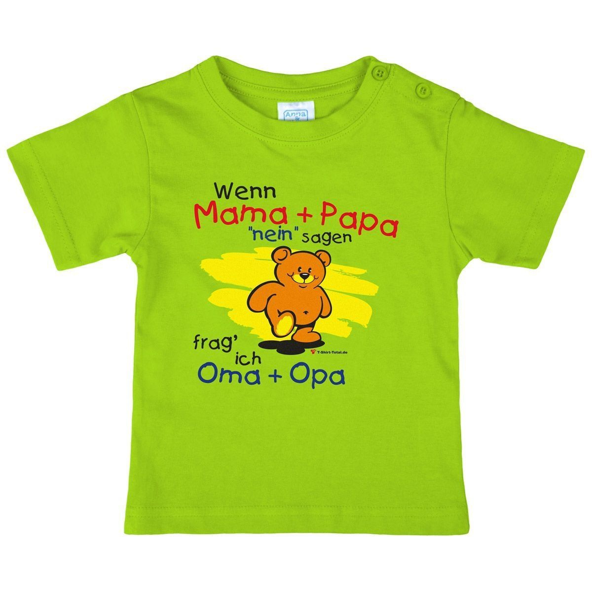 Wenn Mama und Papa nein sagen Kinder T-Shirt hellgrün 80 / 86
